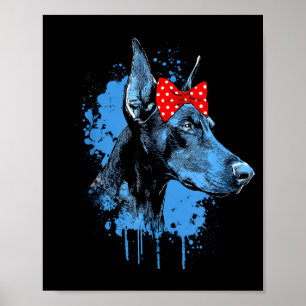 Lustiges Dobermann-Design für Hunde-Liebhaber Mutt Poster