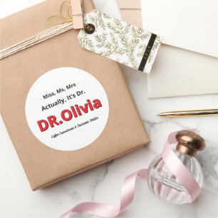 Lustiges Doktortitel-Abschlussgeschenk für sie Runder Aufkleber