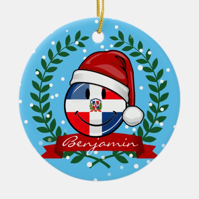 Lustiges Dominikanische Keramikornament (Vorne)