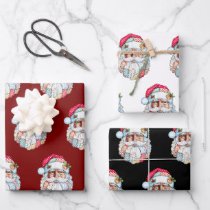 Lustiges Donald Trump Gesicht Weihnachtsmann Hut W Geschenkpapier Set