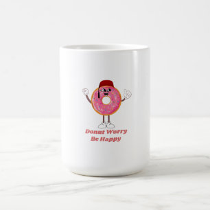 Lustiges Donut-T-Shirt – Donut Worry Be Happy Gesc Kaffeetasse