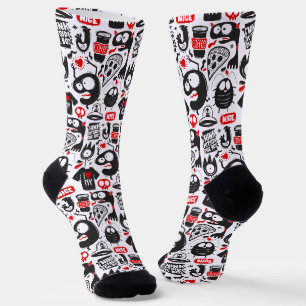 Lustiges Doodle-Monster - Pop-Art-Socken Socken