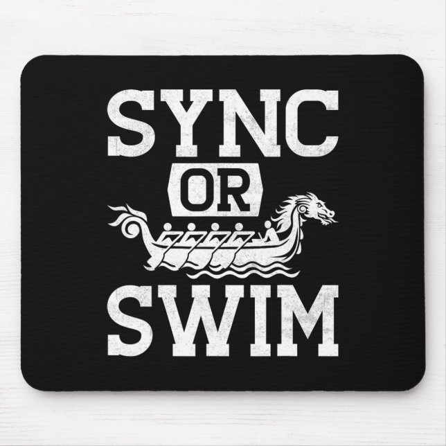 Lustiges Drachenboot-Rennen Paddel synchron oder s Mousepad (Vorne)
