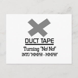 Lustiges Duck-Tape-Design Postkarte