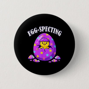Lustiges Ei-Specting Oster Tag Baby Ankündigung Button