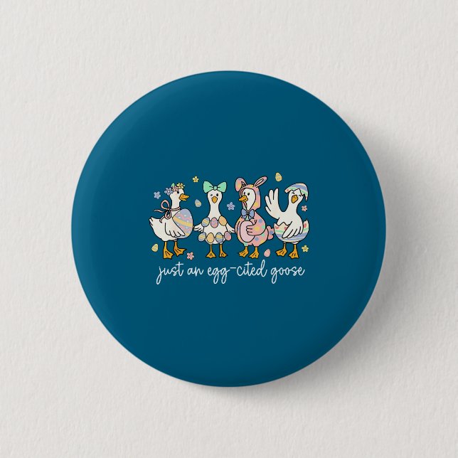 Lustiges Ei zitierte Gans Albernes Lustiges Button (Vorderseite)