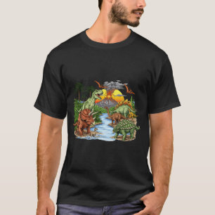 Lustiges Eichhörnchen mit Kettensäge und Pinienzap T-Shirt