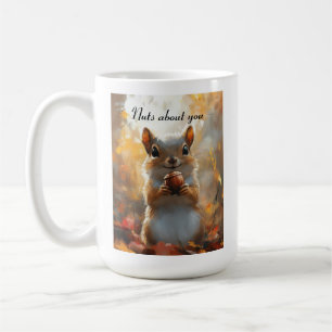 Lustiges Eichhörnchen-Nuss-über-dich-Malerisches-W Kaffeetasse