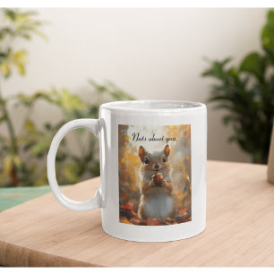 Lustiges Eichhörnchen-Nuss-über-dich-Malerisches-W Kaffeetasse