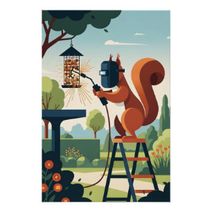 Lustiges Eichhörnchen Poster