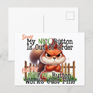Lustiges Eichhörnchen  Postkarte