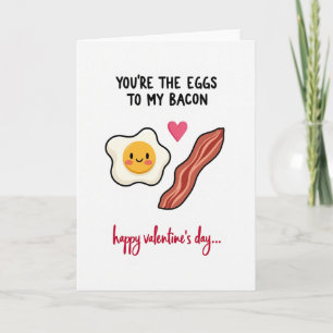 Lustiges Eier-Speck-Valentinstag-Karte Karte