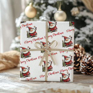 Lustiges eigenartiges Santa-Cartoon-Weihnachts-Ver Geschenkpapier