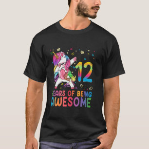 Lustiges Einhorn 12. Geburtstagsgeschenk Mädchen T T-Shirt