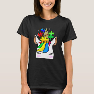 Lustiges Einhorn Autismus-Bewusstsein Puzzle-Teile T-Shirt