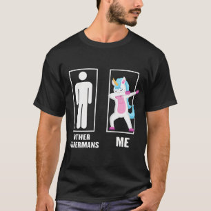 Lustiges Einhorn Dabbing Andere Fischer Ich,Andere T-Shirt