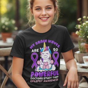 Lustiges Einhorn Epilepsie Gehirn Wellen T-Shirt