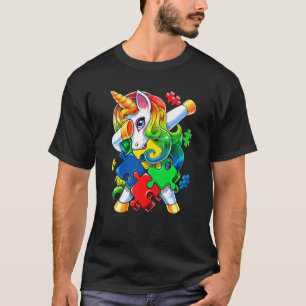 Lustiges Einhorn Gesicht Autism Awareness Mama Mut T-Shirt