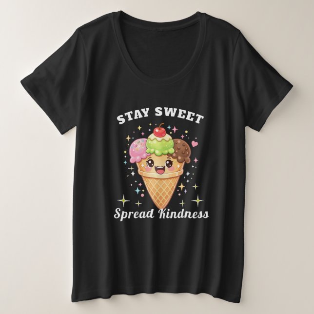 lustiges Eis Große Größe T-Shirt (Design vorne)
