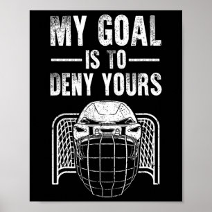 Lustiges Eis-Hockey-Torhüter-Design Kinder Männer  Poster