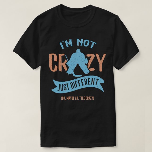 Lustiges Eis-Hockey-Tormann-T-Shirt T-Shirt (Design vorne)