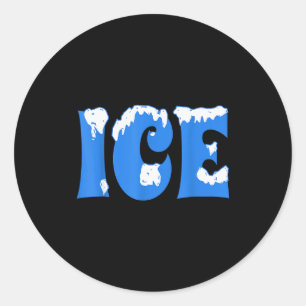 Lustiges Eis-Shirt Halloween-Kostüm Paare Eis Eis Runder Aufkleber