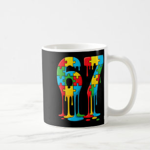 Lustiges Eis-Tropf-Rätsel 67 Autismus-Bewusstsein Kaffeetasse