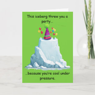 Lustiges Eisberg-Geburtstags-Humor-Party-Design Karte