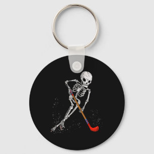 Lustiges Eishockey-Geschenk Skelett für Männer Kin Schlüsselanhänger