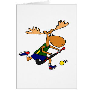 Lustiges Elch-Spielfeld-Hockey
