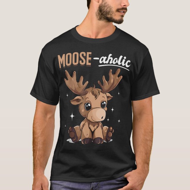 Lustiges Elch-Tier T-Shirt (Vorderseite)