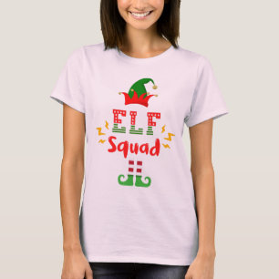 Lustiges Elf-Squad-Weihnachts-Outfit T-Shirt