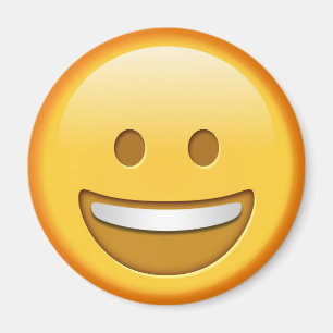 Lustiges emoji runder Magnet