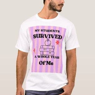 Lustiges Ende des Schuljahres Lehrer-Überlebender  T-Shirt