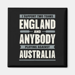 Lustiges englisches Cricket-Shirt zwei Teams nicht Magnet