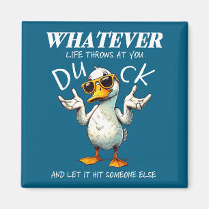 Lustiges Enten-Shirt mit lustigem Zitat, Grafik-T- Magnet