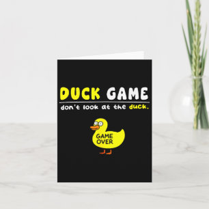 Lustiges Enten-Spiel Nicht hinschauen Spiel vorbei Karte