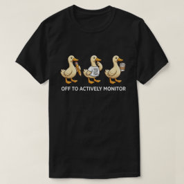 Lustiges Enten-Trio Professionelle Überwachung Gra T-Shirt