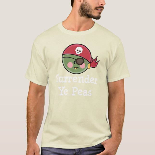 Lustiges Erbsen-Piraten-Kleinkind-T-Shirt T-Shirt (Vorderseite)