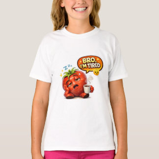 Lustiges Erdbeer "Bruder Ich Bin Müde" Grafik T-Sh T-Shirt