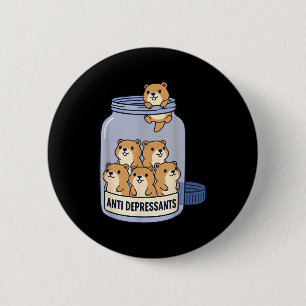 Lustiges Erdhörnchen-Antidepressivum-Glas Zoo Jung Button