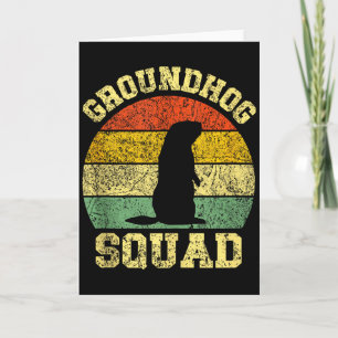 Lustiges Erdhörnchen-Squad-Design Froher Erdhörnch Karte