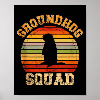 Lustiges Erdhörnchen-Squad-Design Froher Erdhörnch Poster