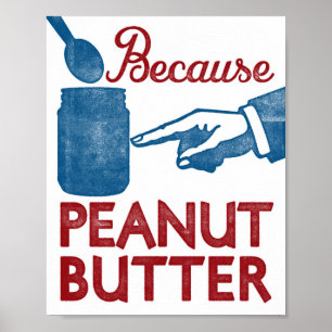 Lustiges Erdnussbutter-Poster Vintage Poster