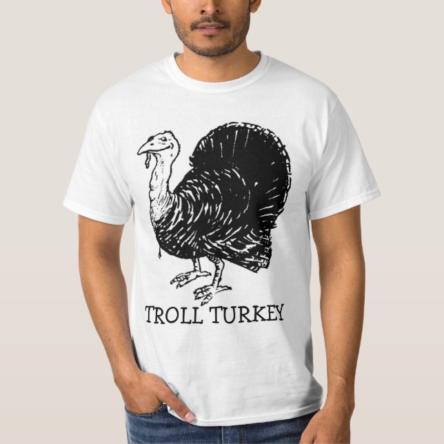 Lustiges Erntedank-Shirt der Schleppangel-Türkei T-Shirt (Vorderseite)