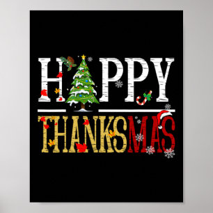 Lustiges Erntedankfest Weihnachten Frohes Thanksma Poster