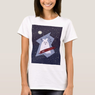 Lustiges erschrockenes Gespenster-Cartoon-T-Shirt T-Shirt