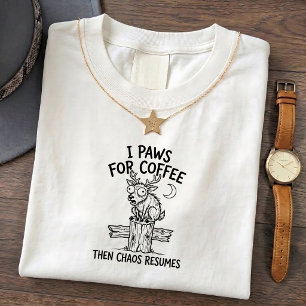 Lustiges erschrockenes Reh Kaffee Liebhaber T-Shir T-Shirt