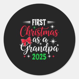 Lustiges erstes Weihnachten als Opa 2025 passendes Runder Aufkleber