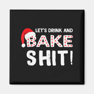 Lustiges Erwachsenen-Weihnachts-Back-Shirt, Trinke Magnet